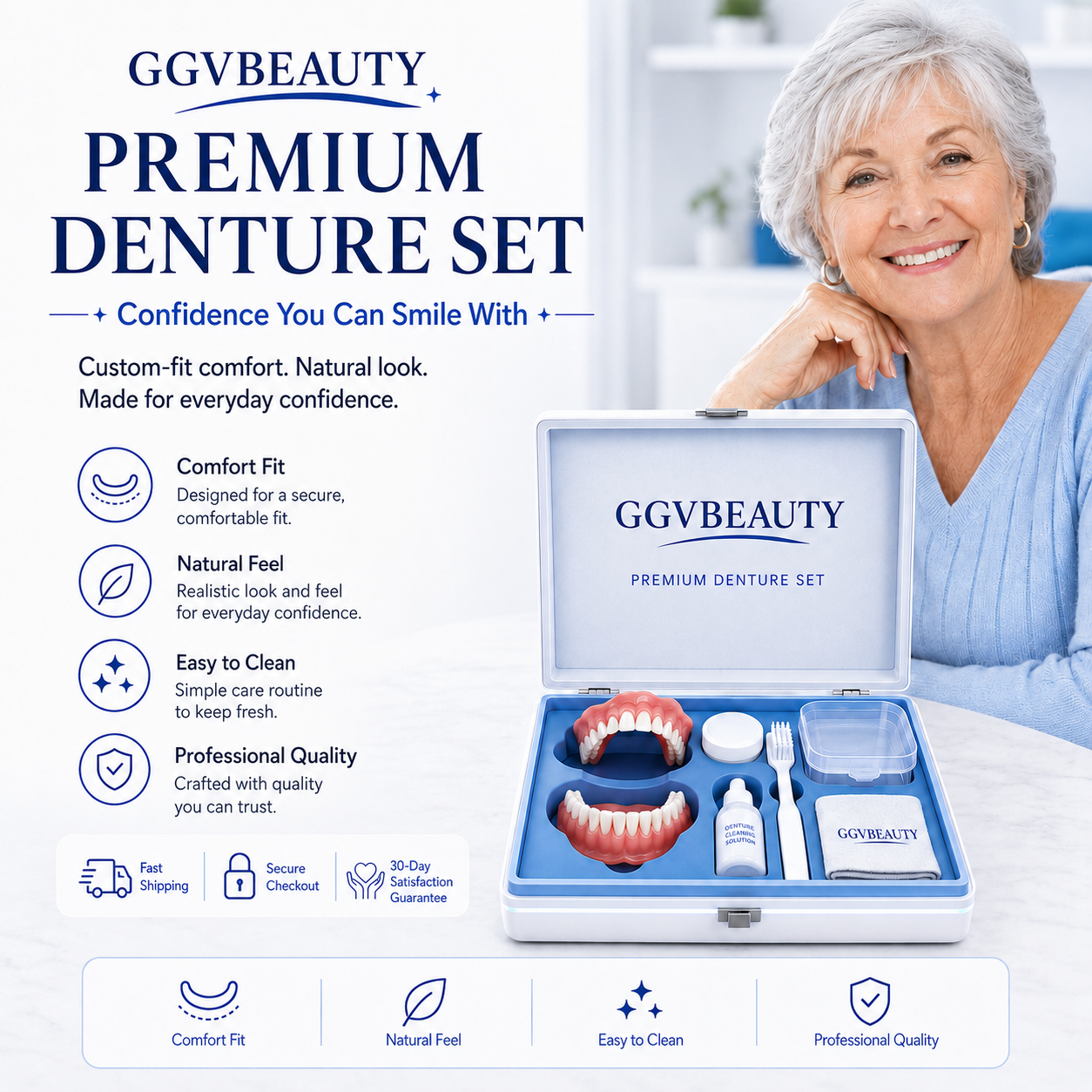 Custom—Fit Dentures for Everyday Comfort