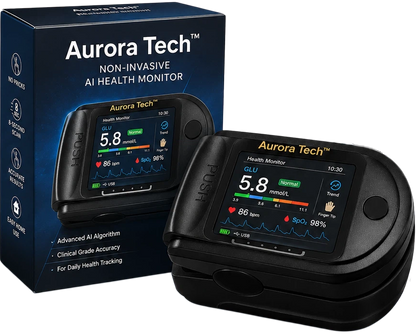 Aurora Tech™ Non-Invasive AI Blood Glucose Meter | High-Precision 99.9% Accuracy | TGA Certified