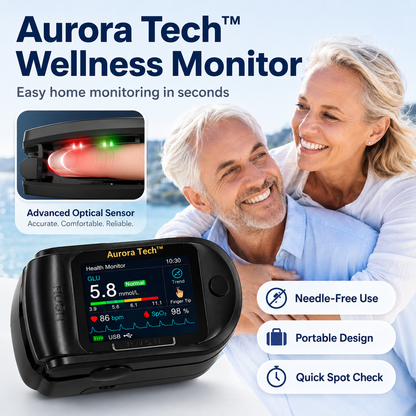Aurora Tech™ Non-Invasive AI Blood Glucose Meter | High-Precision 99.9% Accuracy | TGA Certified